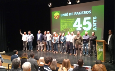 Unió de Pagesos celebra el 45è aniversari reivindicant el seu paper